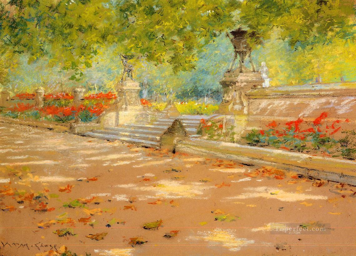 Terrace Prospect Park William Merritt Chase Oil Paintings